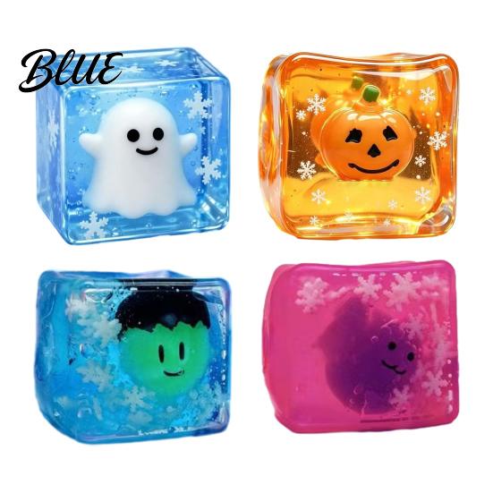 Halloween Stress Relief Toys Ghost Cube Squeeze Toy  Pumpkin Bat with Party Favors Snowflake  Hand Relaxation Sensory Toy for