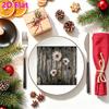 20pcs Disposable Napkins with Bark, Parties,and Daily Use for Thanksgiving Fall Christmas Table Decoration