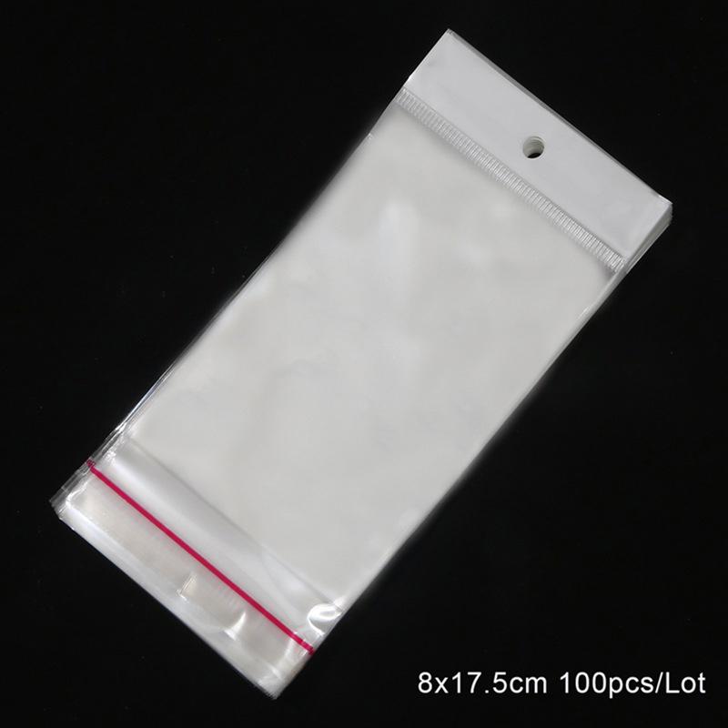 100Pcs Sealable Plastic Transparent Small Packaging Bag For Jewelry