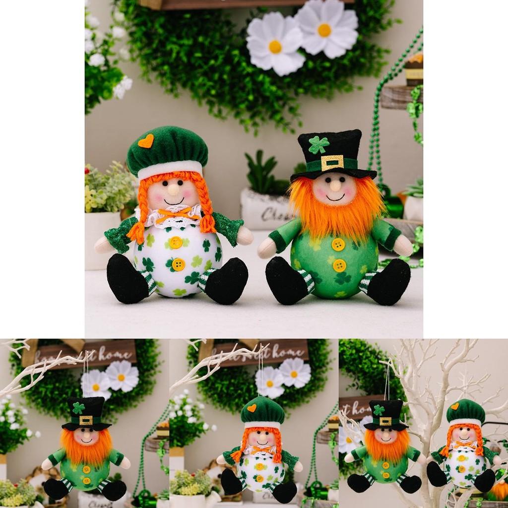 St Patricks Charming Day Green Leaf Dolls Decorative Hanging Ornaments Festivities For