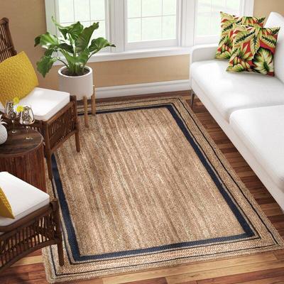 Jute Teppich Natur Teppich Rechteck 100% Naturfaser Bereich Wohnzimmer Teppich Handgemachter Look
