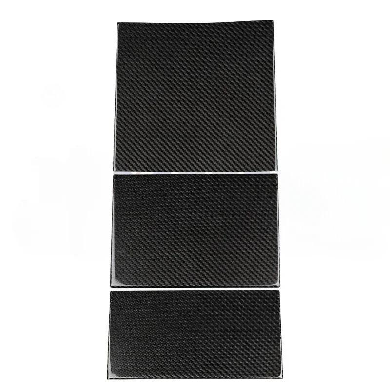 Real Carbon Fiber for Tesla Model 3 Highland 2024 Y Juniper 2025 Center Console Cover Panel Bright Carbon Fiber