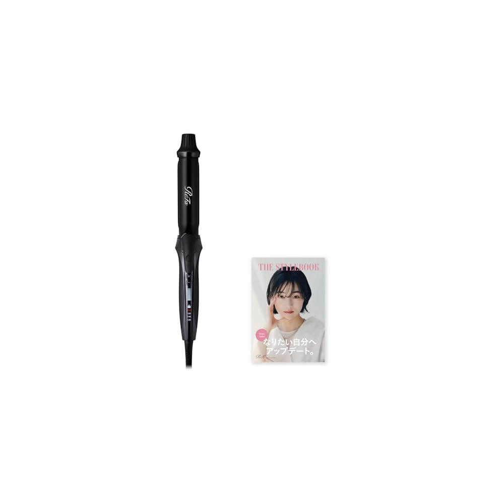 ReFa Curl Iron Pro 32mm Black with Hair Styling Guide Hair Iron