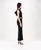 Nogtabeu Curve Strap Long Skirt Black