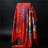 90*90cm Square Silk Scarf Women Shawl Print Satin Hijab Female Luxury Brand Square Lady Muffler Coverchief Bandanna Pareo Girl