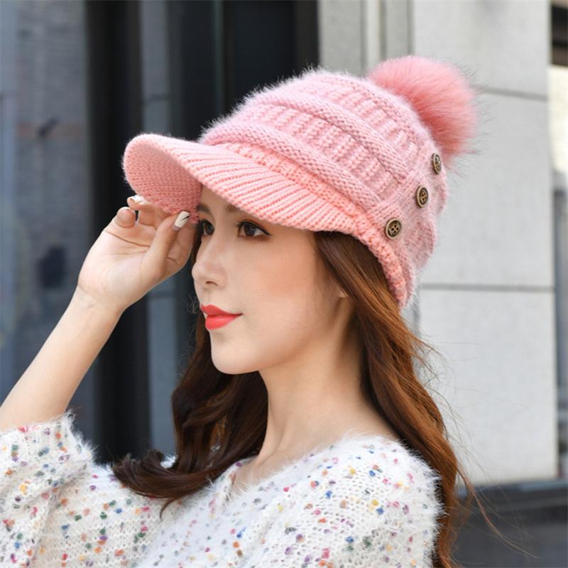 Knitted Hat Women Winter Hats for Women Ladies Beanie Girls Skullies CAPS Bonnet Femme SnapBack Warm Wool Hat