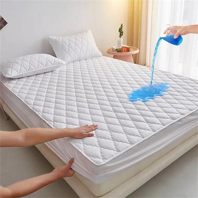 100% Waterproof Mattress Protector Solid Color Quilted Elastic Fitted Sheets with Deep Pocket Single Double Size Mattress Cover