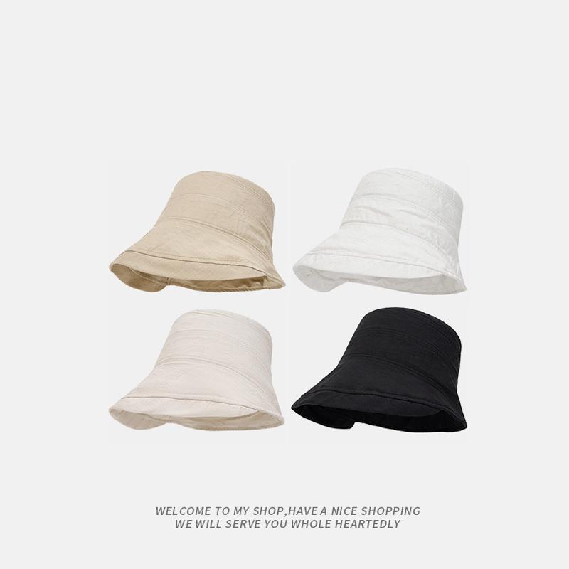 Sombrero de Pescador de Algodón y Lino para Mujer, Verano, Exterior, Protección Solar, Transpirable, Sombrilla, Sombrero de Pescador, Sombrero de Sol