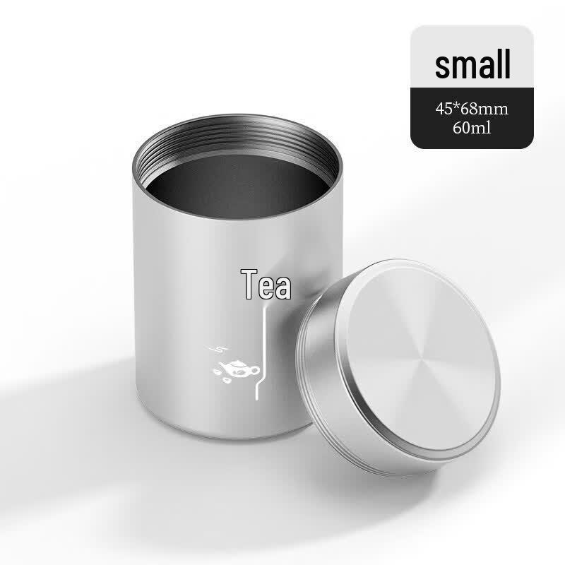Portable Sealed Alloy Mini Tea Caddy