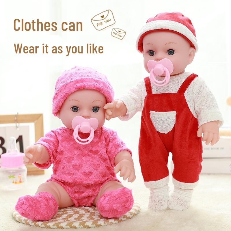30cm Reborn Baby Girl Doll - Soft Vinyl Soothing Toy for Children