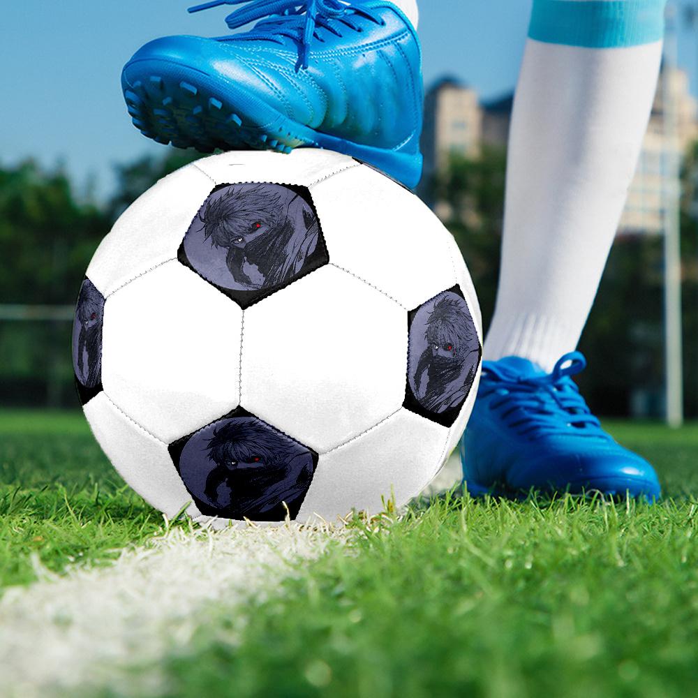 1PC Dark Warrior Figure Soccer Ball Size 5 Football Machine Sewn Indoor/Outdoor Universal Football Gift W36