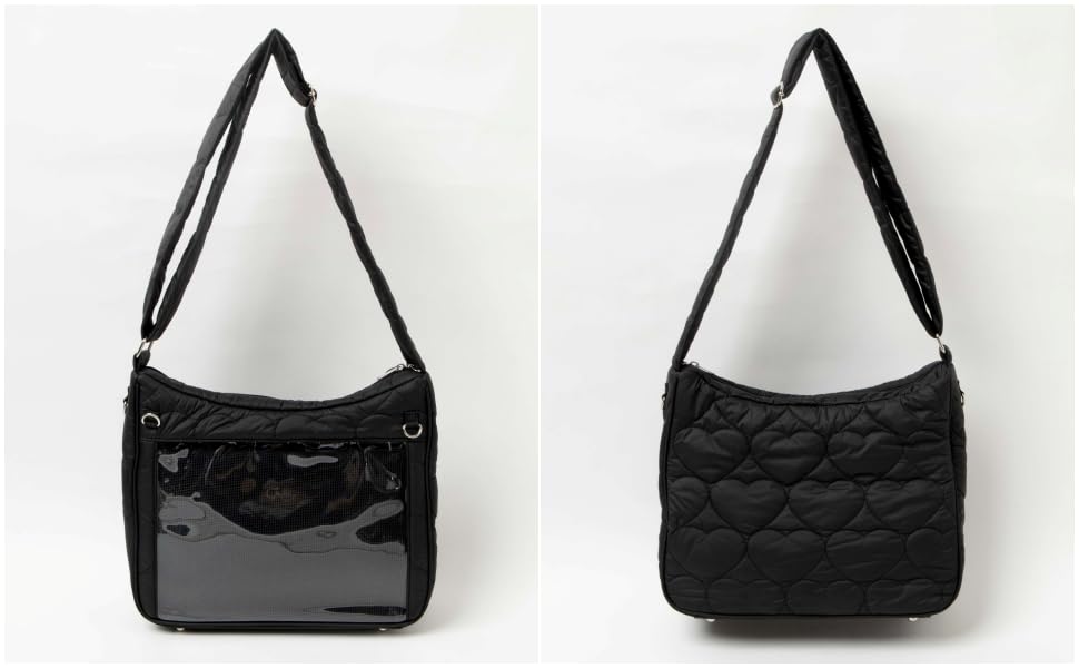 WEGO Ita Bag Quilted Shoulder Decorative A4 Perfect for Live and Perfect Gift for Size Black (Small) - Bag, Bag, Size, Oshikatsu, Events, Spring,