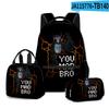 Mode Nieuwigheid Mode Cool Gorilla tag 3D Geprint 3 stuks/Set Student Schooltassen Laptop Dagrugzak Rugzak Lunchtas Etui