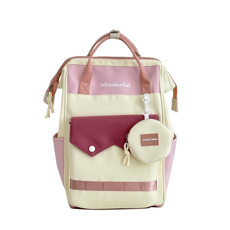 Colorblock Studenten Schultasche Kinderrucksack Leichter Rucksack