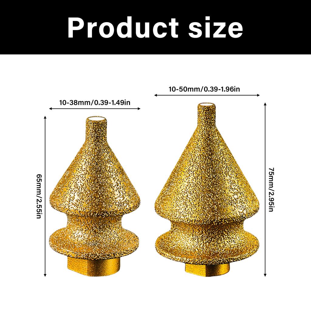 4 In 1 Stone Hole Enlarger Chamfer Bit for Ceramic Marble with M10 Thread for 100 Angles Grinder for Drilling Chamfering
