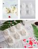 1PC Easter Rabbit Shape 6 Grids Silicone Mousse Cake Mold Soap Making Tools Pastry Baking Molds Form for Plaster DIY