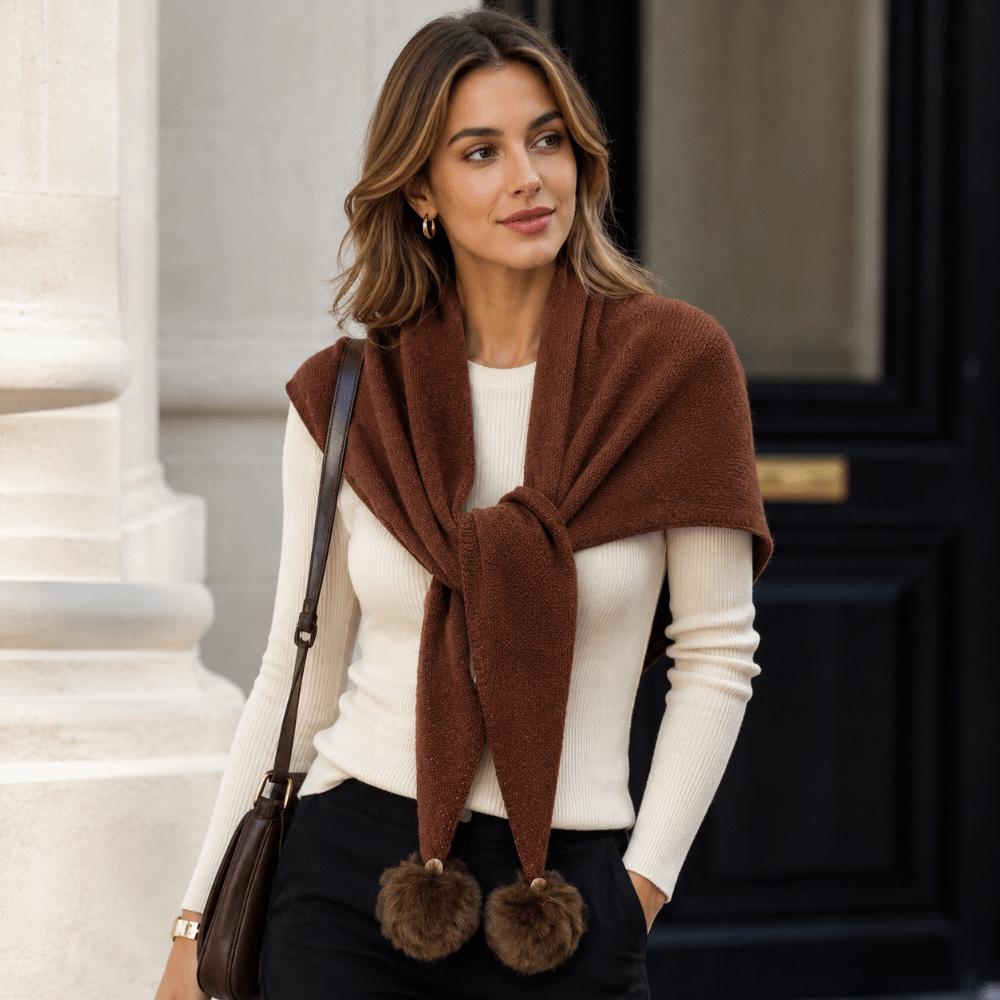 Pure Color Triangle Scarf Soft Fabric Neck Scarves Elegant Winter Scarf Women