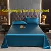Summer Cool Ice Silk Bed Sheet - Water Washed, Single/Double