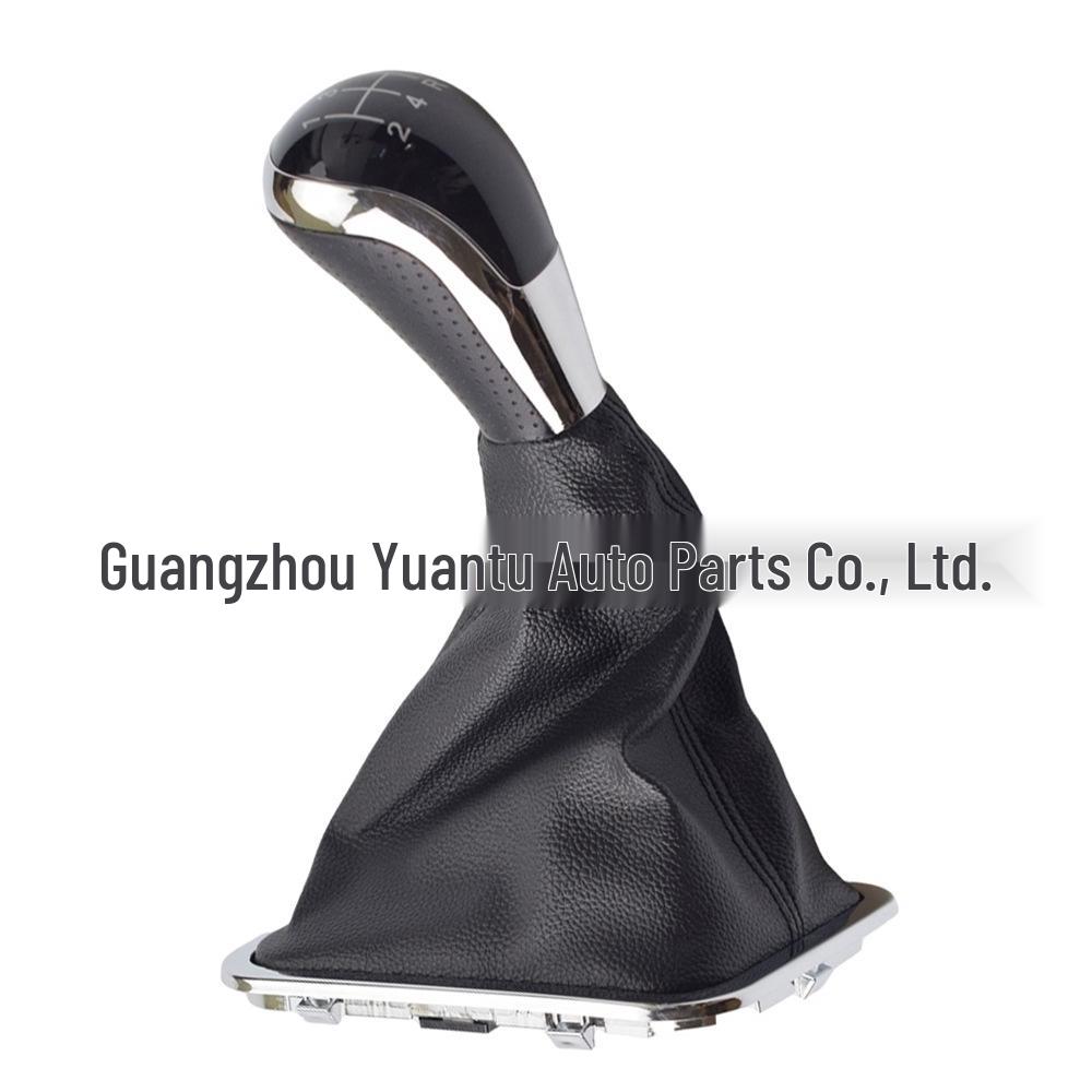 Kompatibel mit Geely Emgrand 7 & Mitsubishi Lancer: Schwarzer Leder Schalthebelknaufbezug.