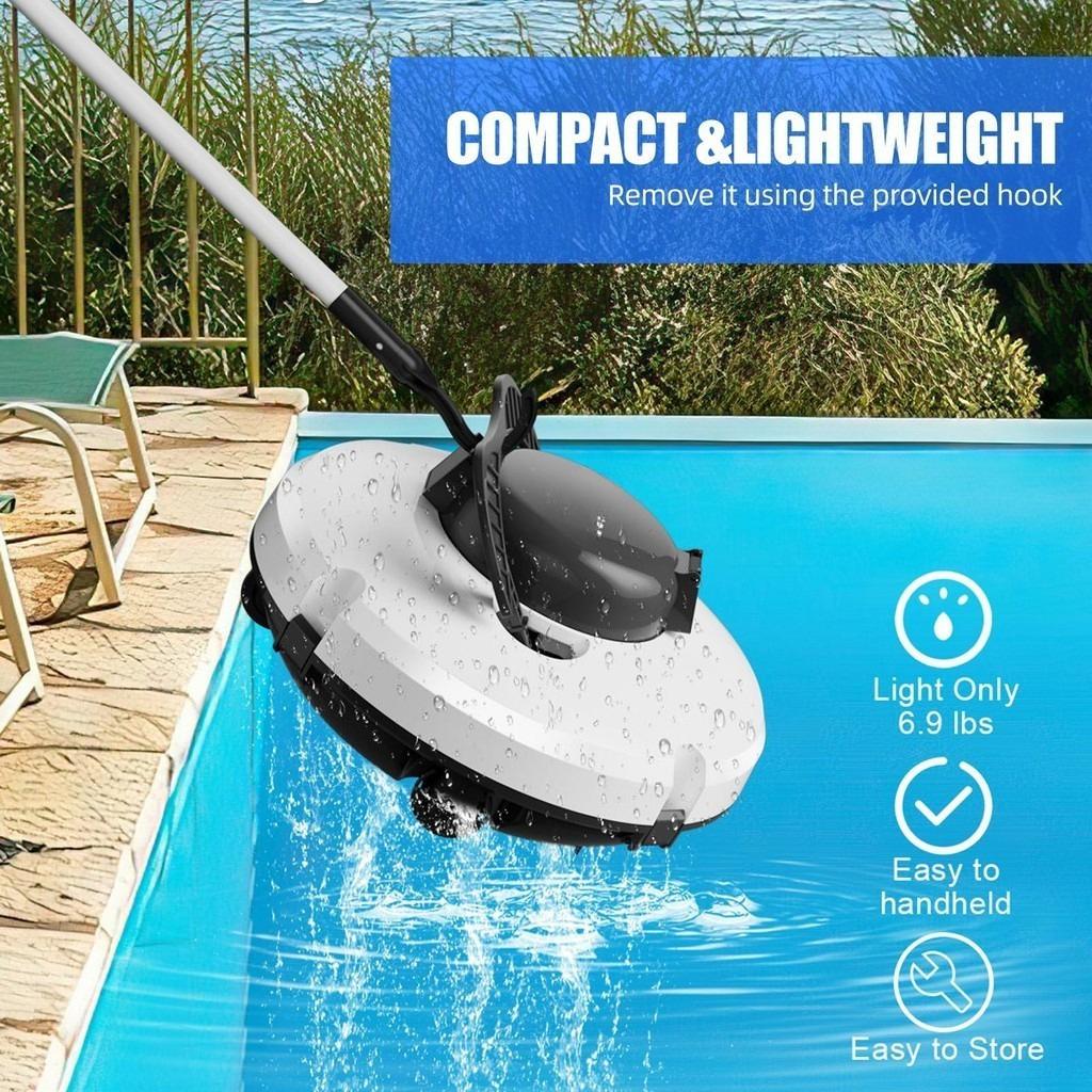 Cordless Pool Cleaner Robot IPX8 Waterproof Dual-Motor Strong Suction Self-Parking Automatic Pool Vacuum Cleaner