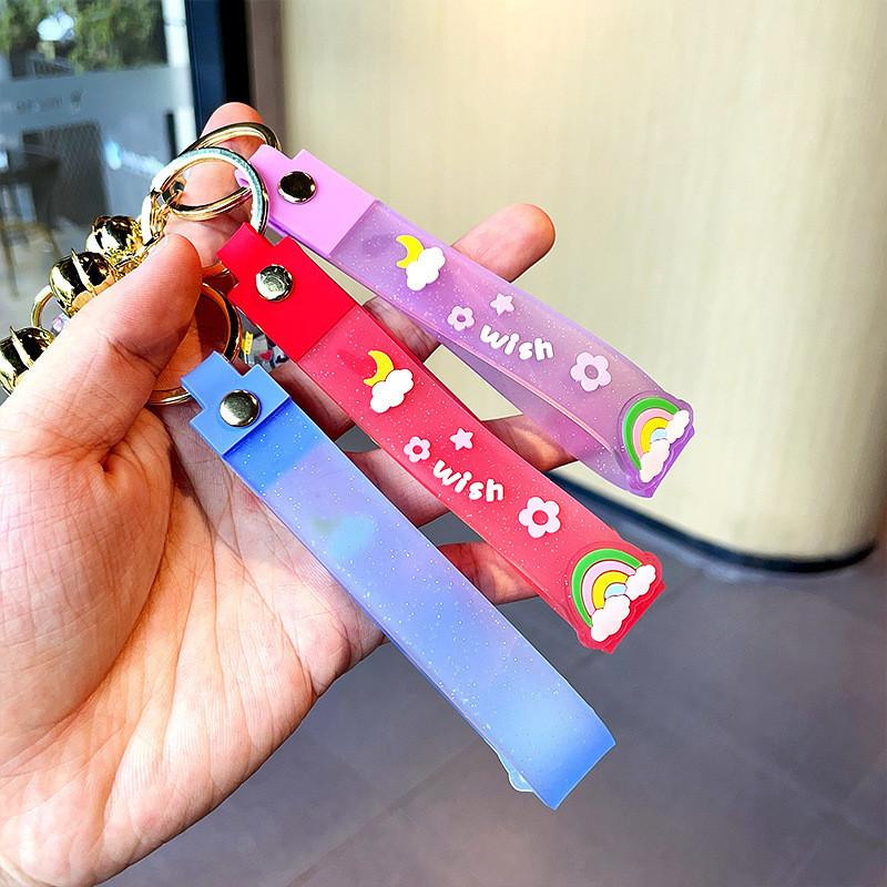 Adorable Soft Rubber Cartoon Oil-bearing Acrylic Bear Keychain Creative Gift