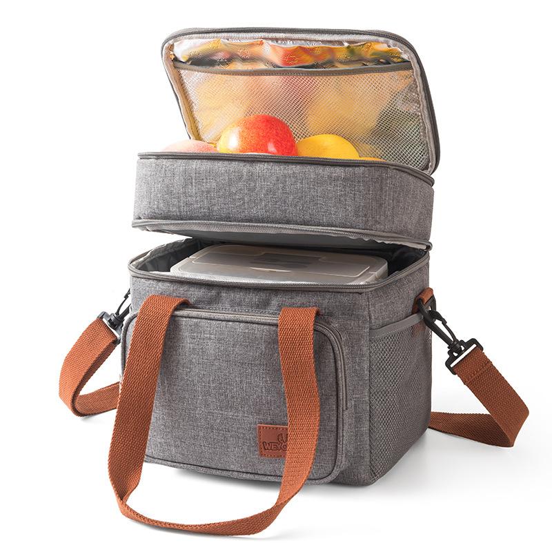 Double Layer Shoulder Thermal Cooling Bags Outdoor Picnic Portable Fridge Thermal Bag Food Lunch Box Ice Storage Insulation Bags