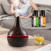 Diffuser For Home 300ml USB Humidifier  Essential Oil Diffuser Wood Grain Design  Cool Mist for Home Office Desktop  Includes 2