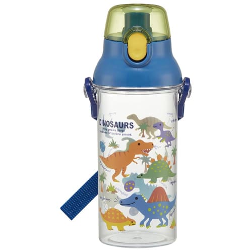 Skater Water Bottle, 480ml, Dinosaur Picture, Plastic Clear Bottle, for Kids, Made In Japan, PSB5TR-A