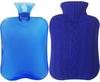 2 Liter Water Filling Hot Water Bag Convenient Warm Handbag with Knitted Jacket Blue