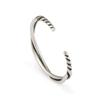 Simple Handmade Vintage Twisted Woven Bracelet Men's Silver Trendy Retro Open Bracelet for Women Men Original Jewelry Gift