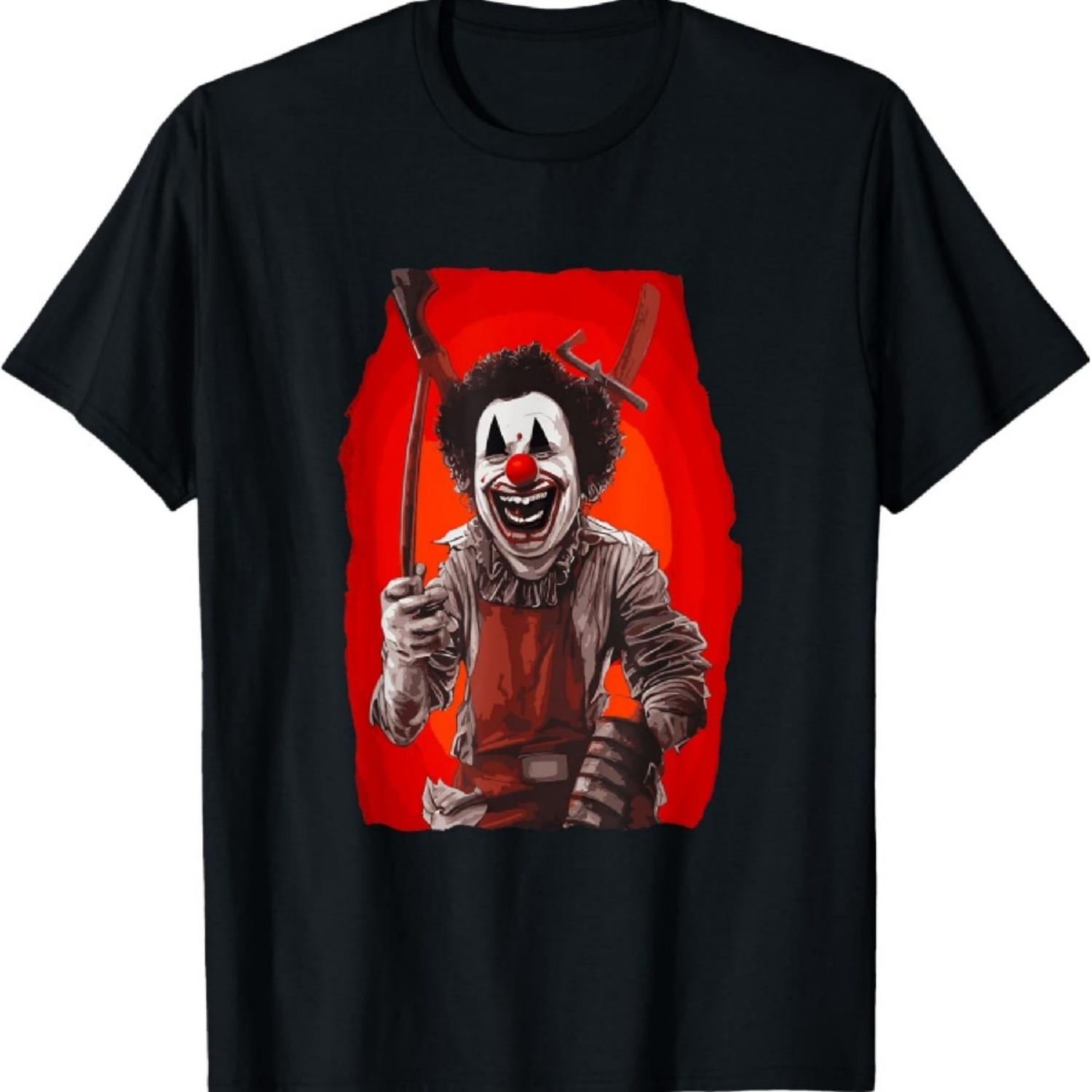 Жуткая футболка с клоуном-хоррором S