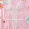 Mesh Hollow Women Lingerie Deep V Neck Lace Sling Nightwear Sweet Lace Bow Bodysuit  Gifts