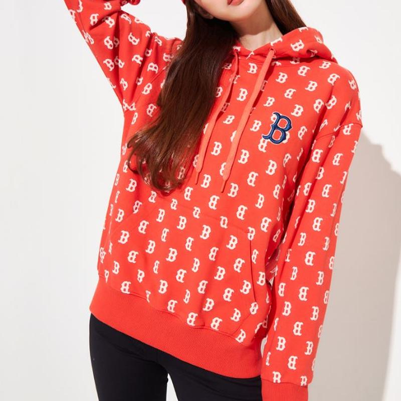 MLB Boston Red Sox All Over Floral Pattern Pullover Hoodie Unisex Hoodies 3AHDM0221-43RDL