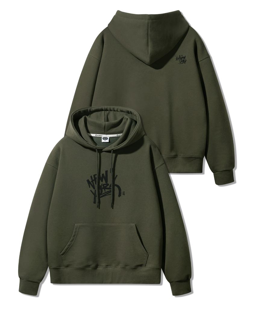 Newyork Silicon Print Oversized Hoodie Avh305 (4 Colors)