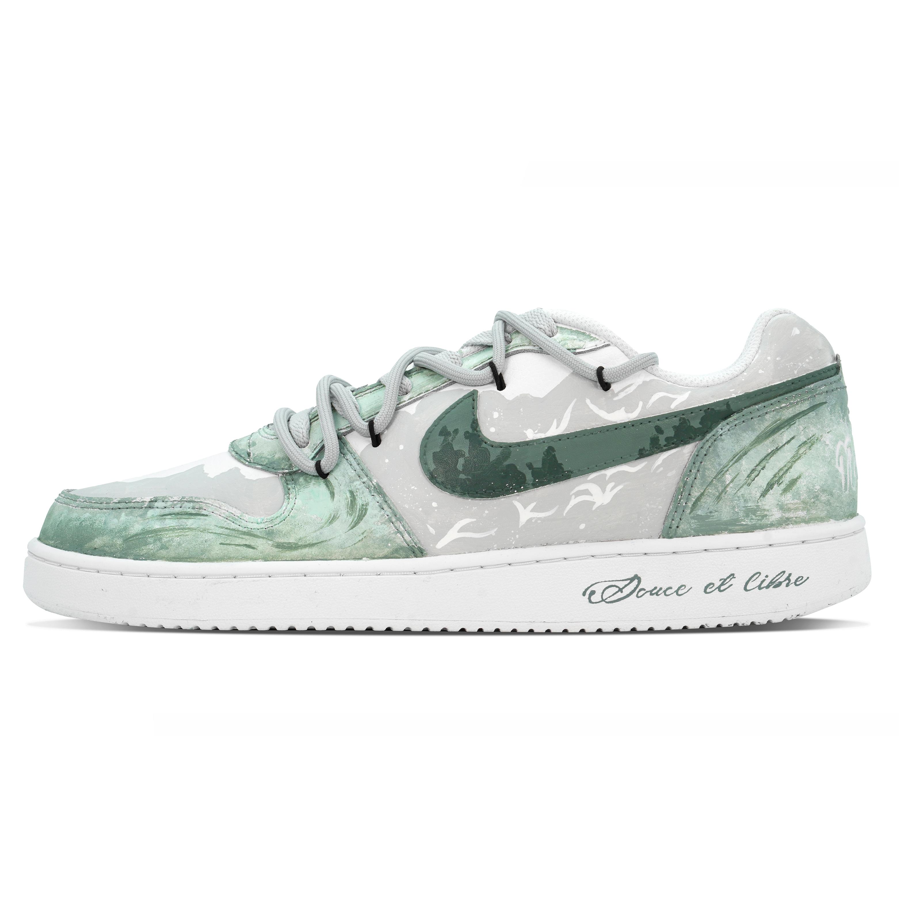 

Nike EBERNON DEER Forest Mystic Realm Slip Resistant Abrasion Resistant Low top Skateboard Shoes Unisex White Green AQ1775-100(Team84-) 44.5