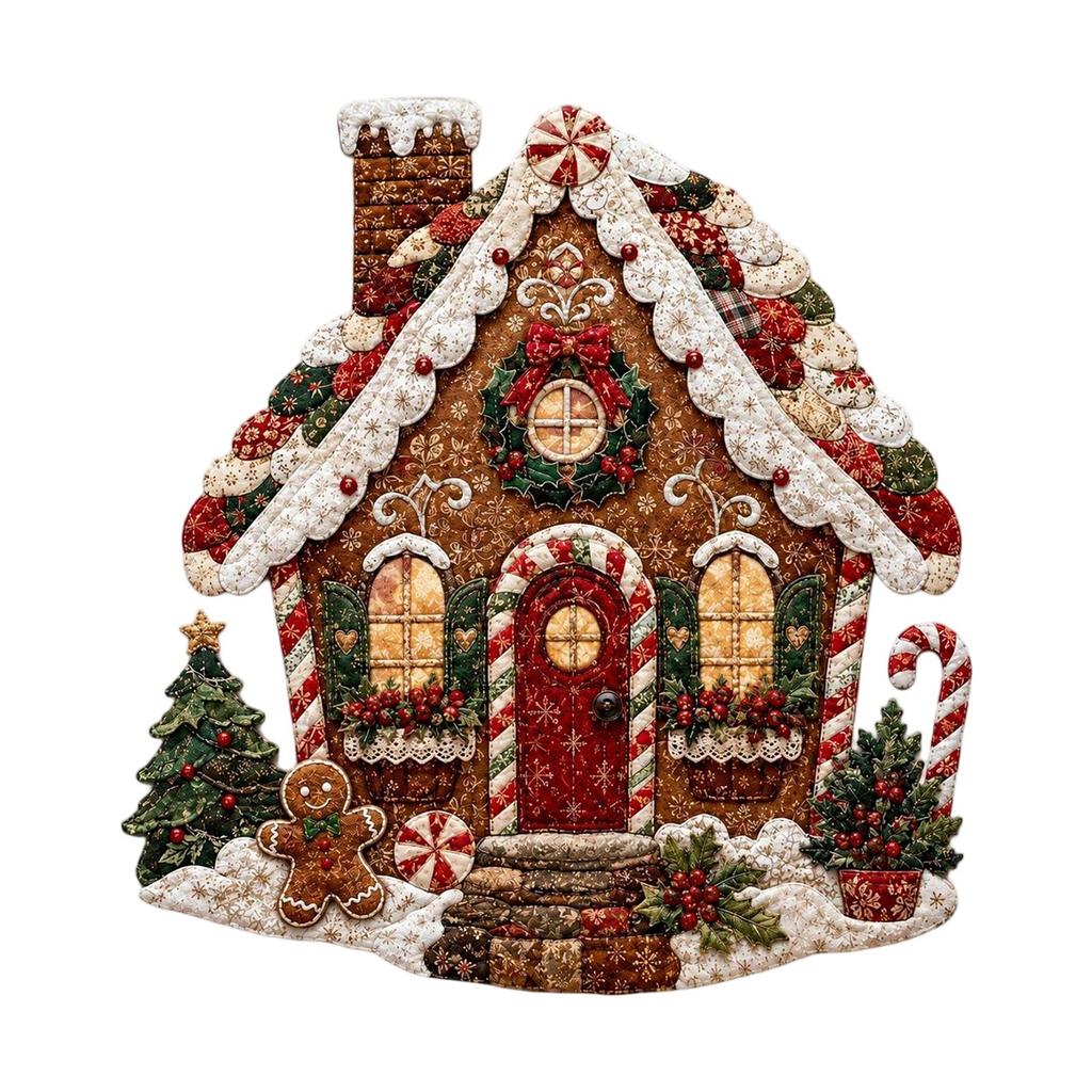 Christmas Holiday Patchwork Quilted Decoration Set for Home Festive Decor