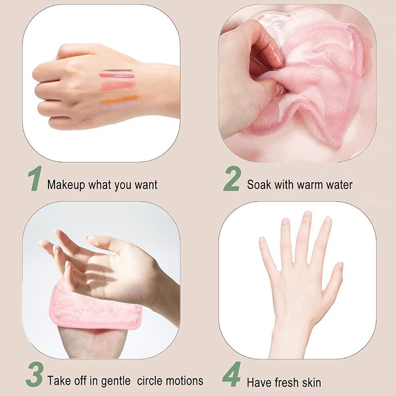 5/10/20Pcs Microfiber Face Cloths Reusable Makeup Remover Cloth Makeup Towels Face Deep Cleaning Pads Skincare Beauty Tools