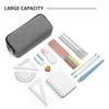 B97A-Office Organizer Pen Bag Big Capacity Pencil Pen Case Large Pencil Pouch Simple Stationery Bag For Men Women