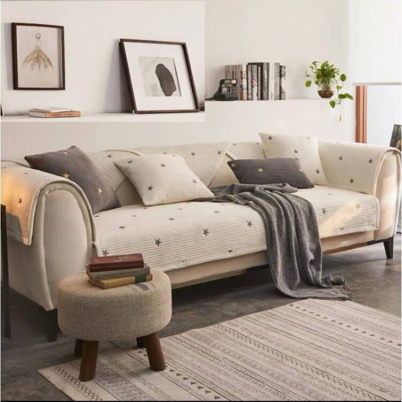 

Новая Звездная Вышитая Подушка для Дивана Четыре Сезона Гостиная Универсальная Бытовая Чехол из Чистого Хлопка Противоскользящая Подушка 70*70