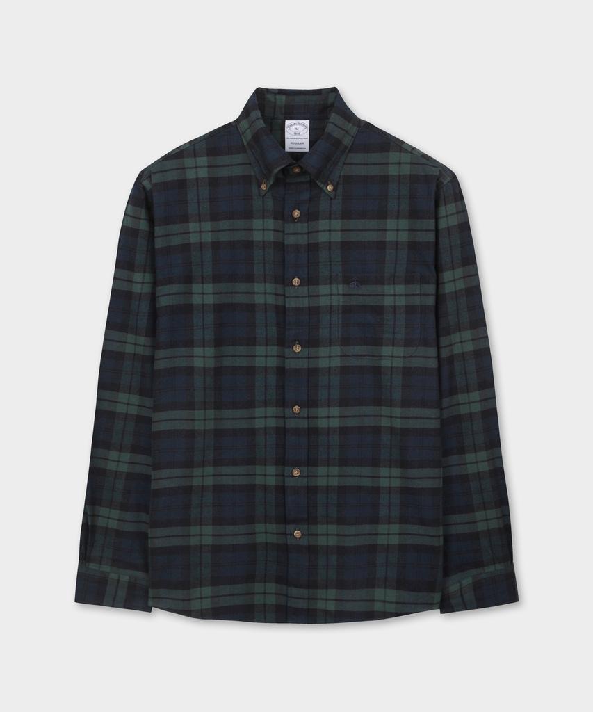 BROOKS BROTHERS Flannel Check Shirt (Multi) (Bbthmff401)