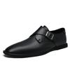 Men's shoes retro pointed casual leather shoes large size men's Brock British lazy shoes one pedal Doudou shoes