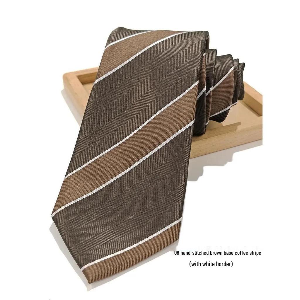 Versatile American Retro Brown Stripe Tie: Use As a Belt, Shirt Accessory, or Jeans Waist Chain.