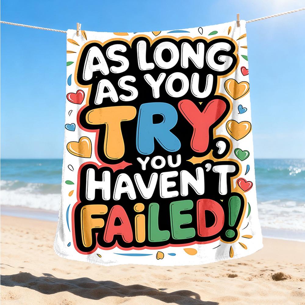 1pc Motivational Quote Poster Outdoor Flannel Blanket Soft All Season Polyester Throw , Perfect for Picnics & Travel , Picnic Accessory 80x120cm