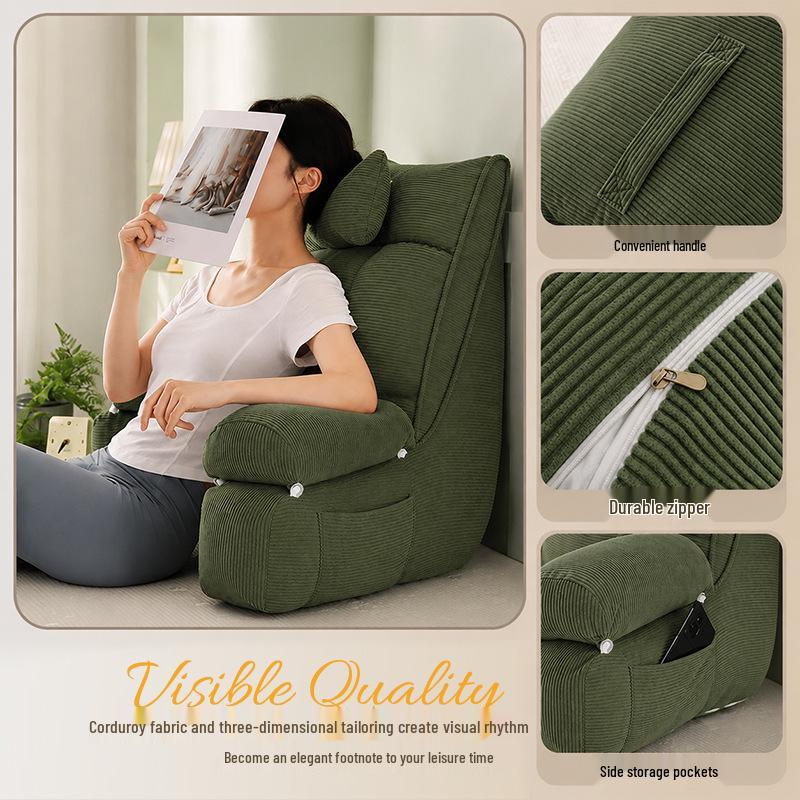 Comfortable Reading Pillow with Lumbar & Neck Support for Dorms, Bay Window, or Bed.