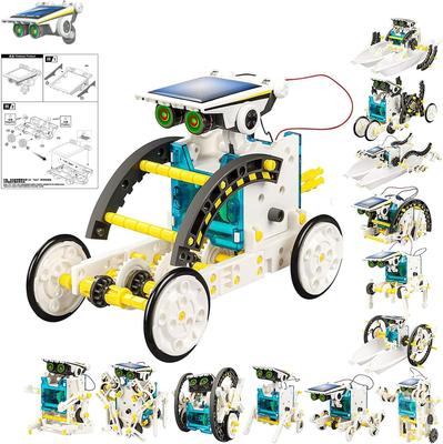 YIK TUNG Solar Roboter Bastelset 13 Arten von Montage Wissenschaft Unabhängig Verschiedene Spielmöglichkeiten Weihnachten Lernen Weihnachten Emotional DIY Auswahl von Spielzeug Bausatz,