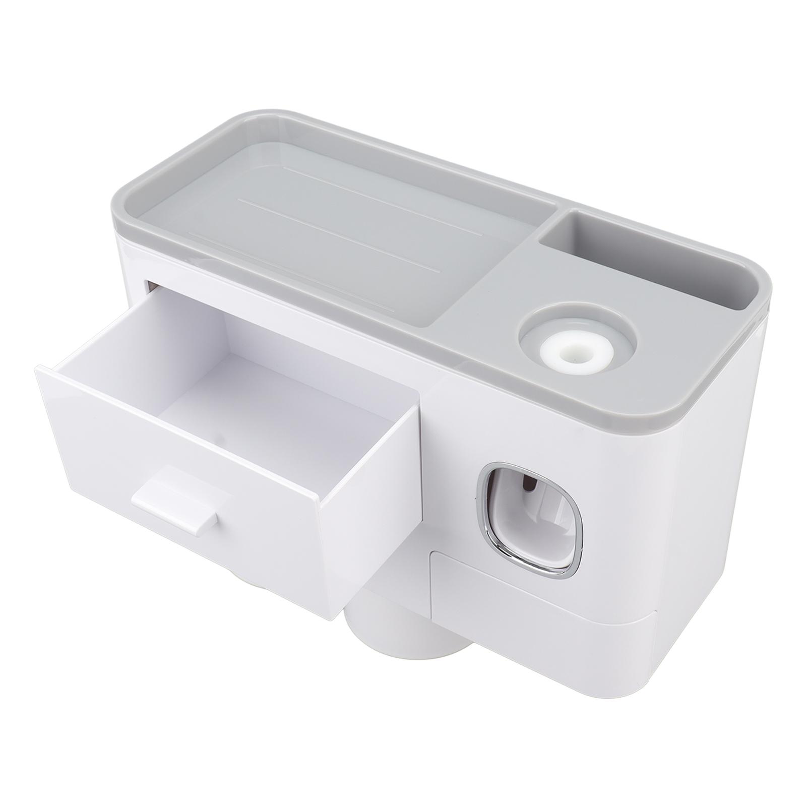 Toothpaste Dispenser Wall Mounted Toothpaste Dispenser Squeezer Kit for Bathroom Accessories