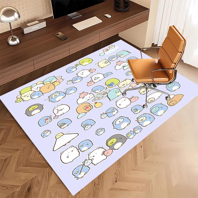 1pc Sumikko Gurashi Print Area Rug - Soft, Washable Non-Slip Indoor Mat, Living Room, Home Office Decorative Rug,Office Decorative