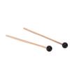 2Pcs Ethereal Drumstick Rubber Round Head Wood Handle Drum Hammer Percussion Accessories