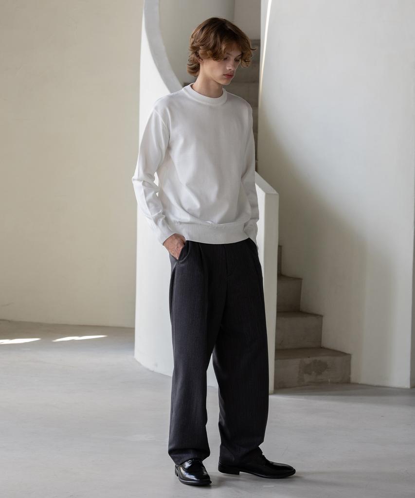 Dekkoloso Mode Herashi Round Knit [White]