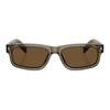Prada Brand Logo Acetate Rectangular Sunglasses Men's Clear Maroon Transparent Maroon 57 Basic Packaging-glasses Case + Packaging Box